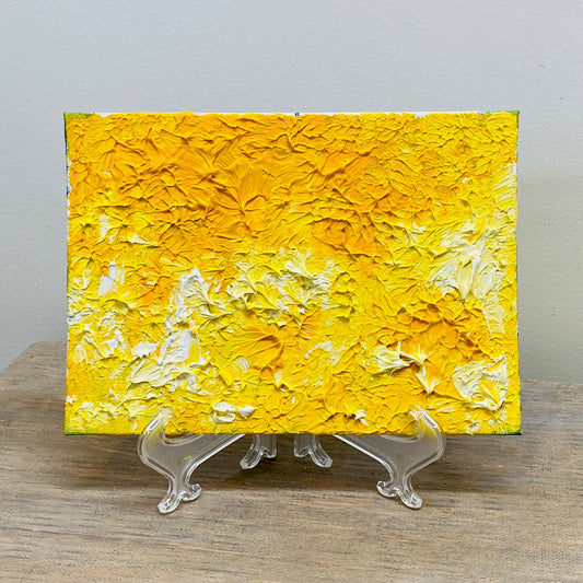 Vintage 5x7 Abstract Oil Painting on Canvas Panel – Original Artwork