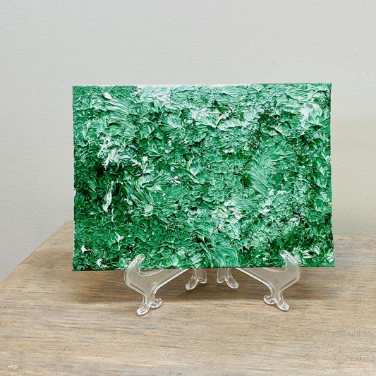 Vintage 5x7 Abstract Oil Painting on Canvas Panel – Original Artwork